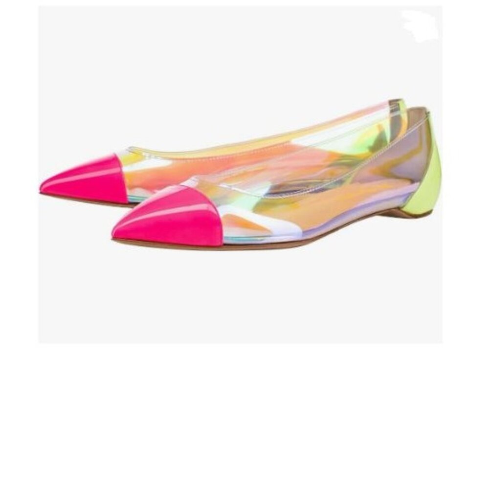 XYD Closed Pointed Toe Slip On Flats for Women Hidden Low Heels Work Office